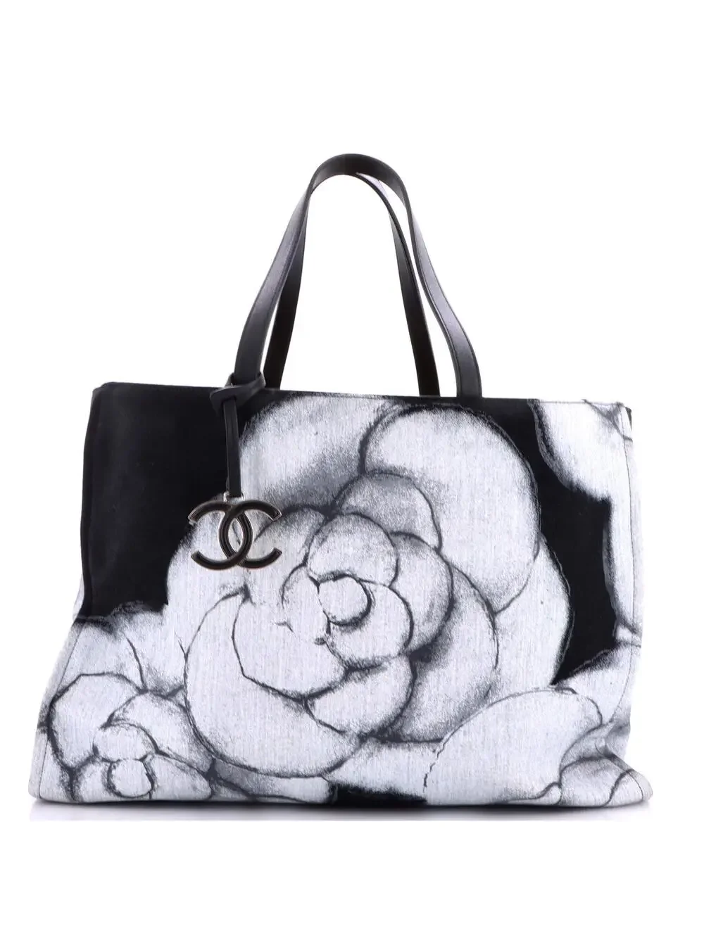 Chanel Camellia Cc Tote Printed Canvas #295525C21B